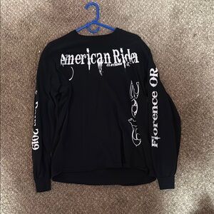 Black American Rider Long Sleeve Shirt